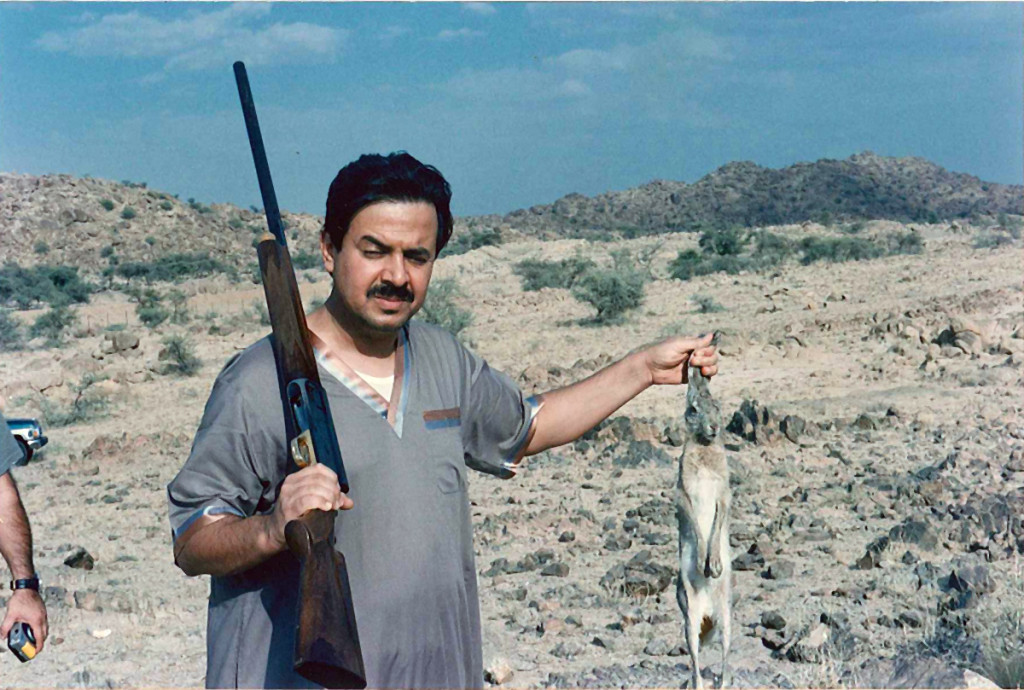 Mansour with a royal rabbit