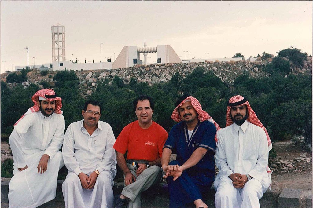 Prince Mansour and friends in front of his Palace in Ta’if